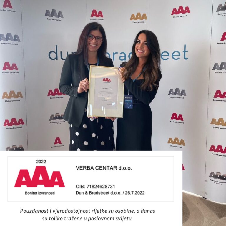 AAA certifikat verba