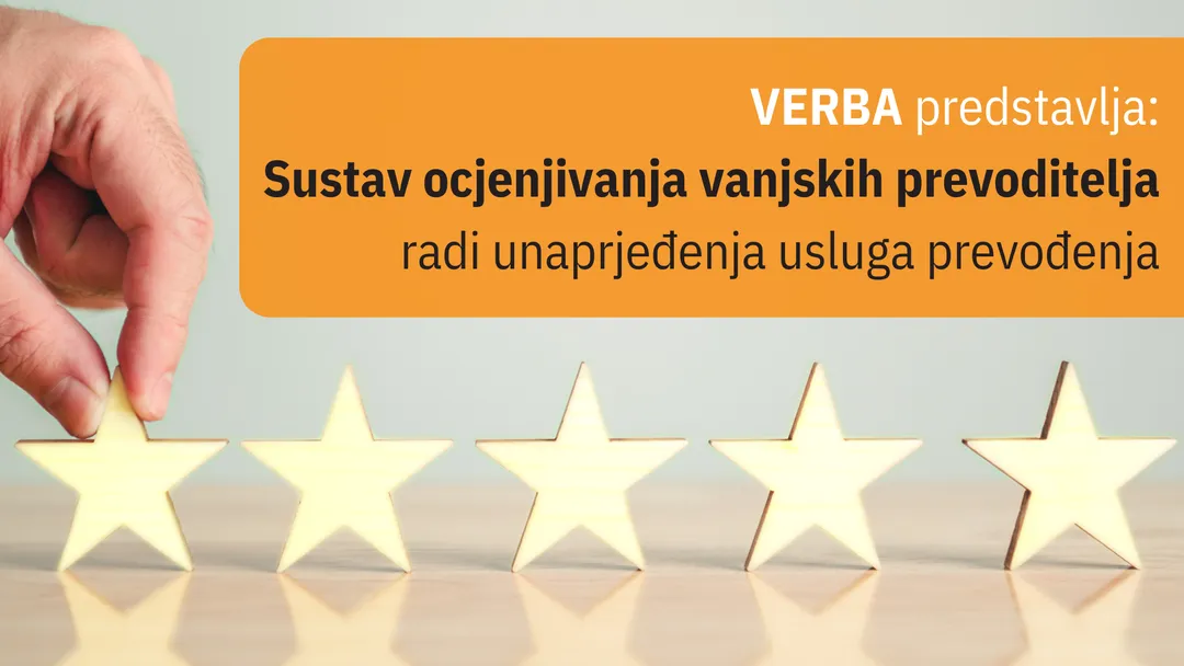 Verba predstavlja sustav ocjenjivanja vanjskih prevoditelja